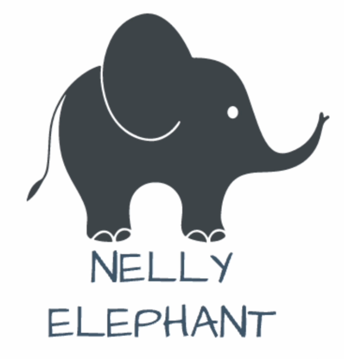 Baby plush toy Nelly elephant logo